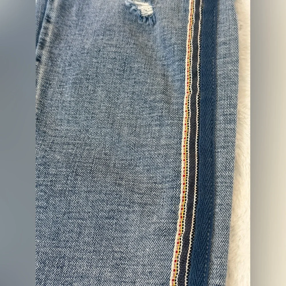 Pilcro and the Letterpress by Anthropologie Slim Boyfriend Distressed Blue Jeans - Picture 7 of 16